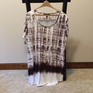 Simply Vera short sleeve white/burgundy soft XL